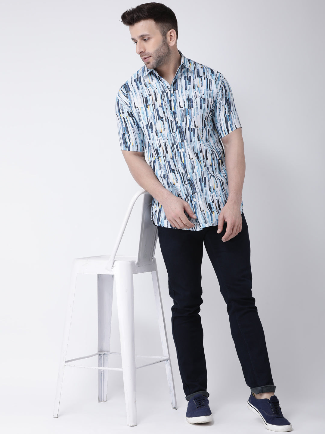 RIAG Multi color Men's Half Sleeves Printed Shirt