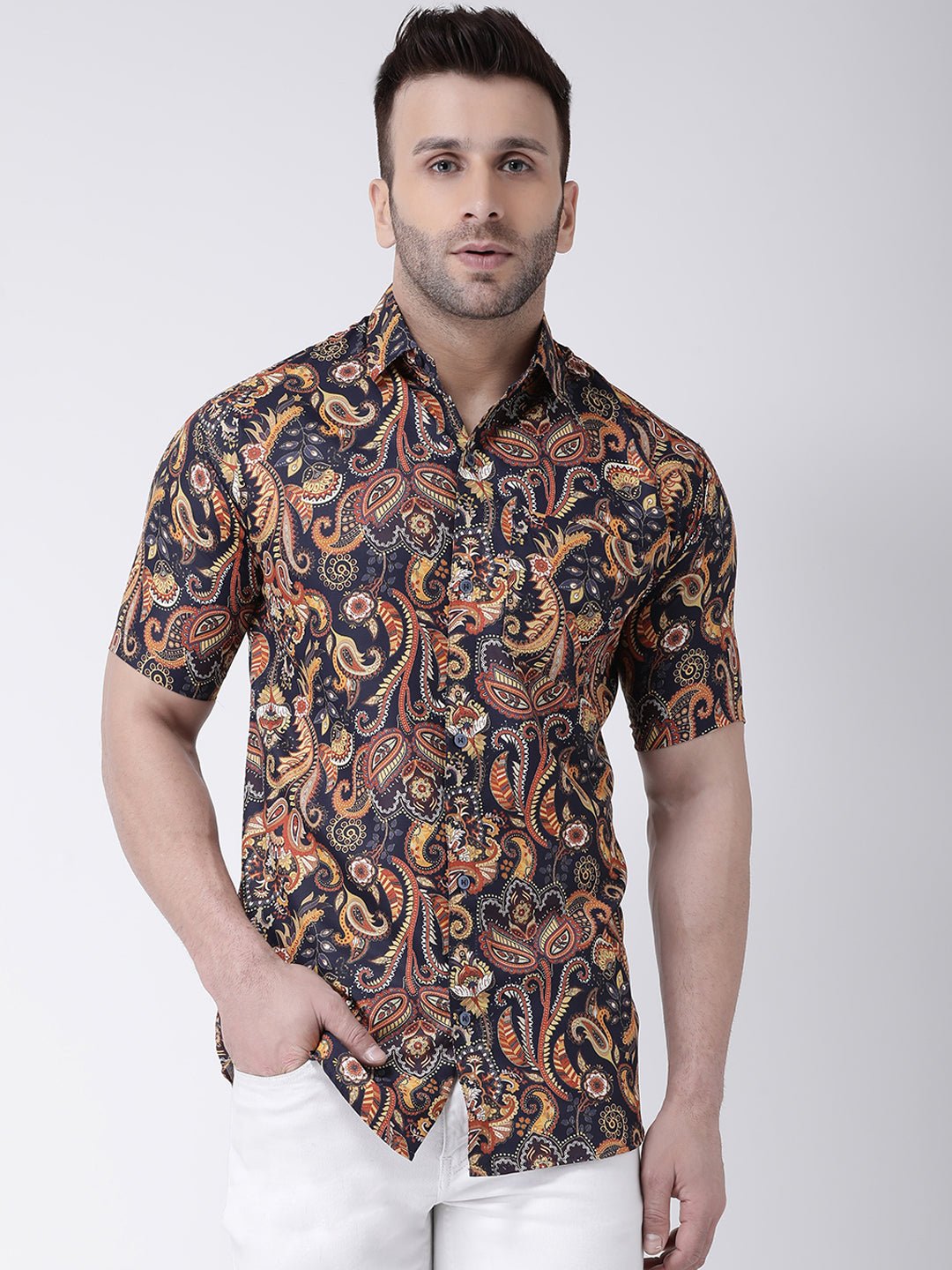 RIAG Multi color Men's Half Sleeves Printed Shirt