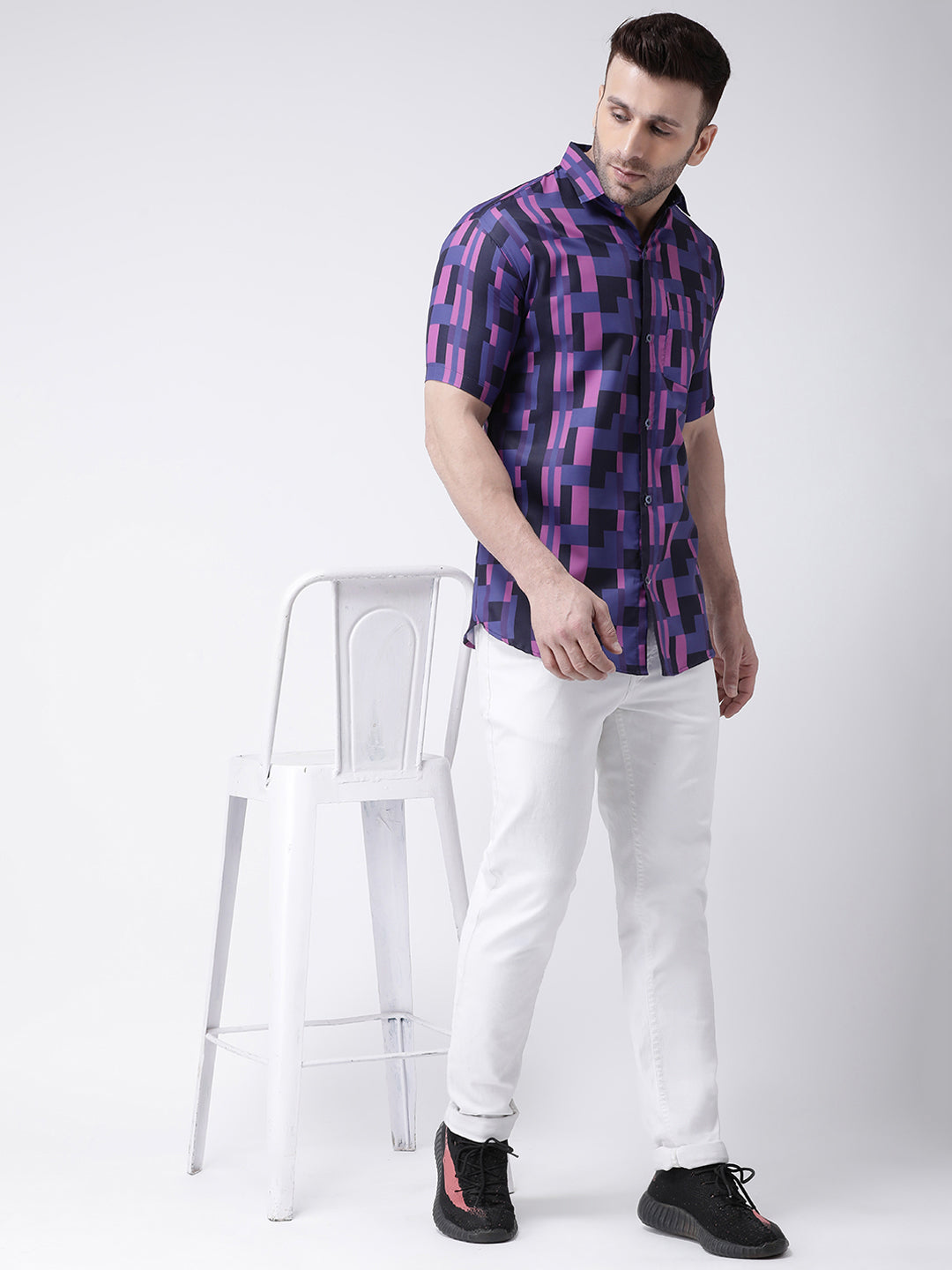 RIAG Multi color Men's Half Sleeves Printed Shirt