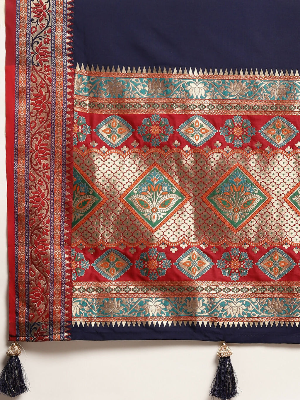 Shree Shyam Fashion Silk Blend Blue Saree