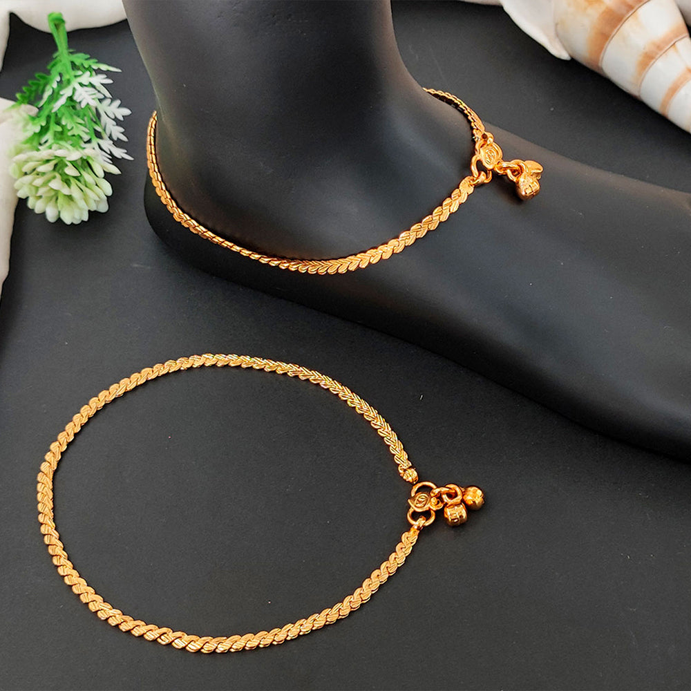 JS Fashion Designer High Gold Polish Fancy Style Payal for Women & Girls