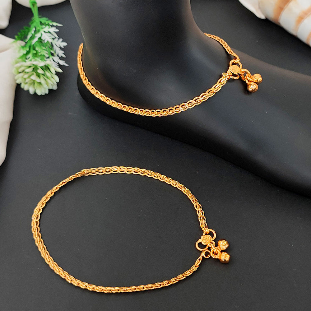 JS Fashion Antique Designer High Gold Polish Fancy Style Payal for Women & Girls