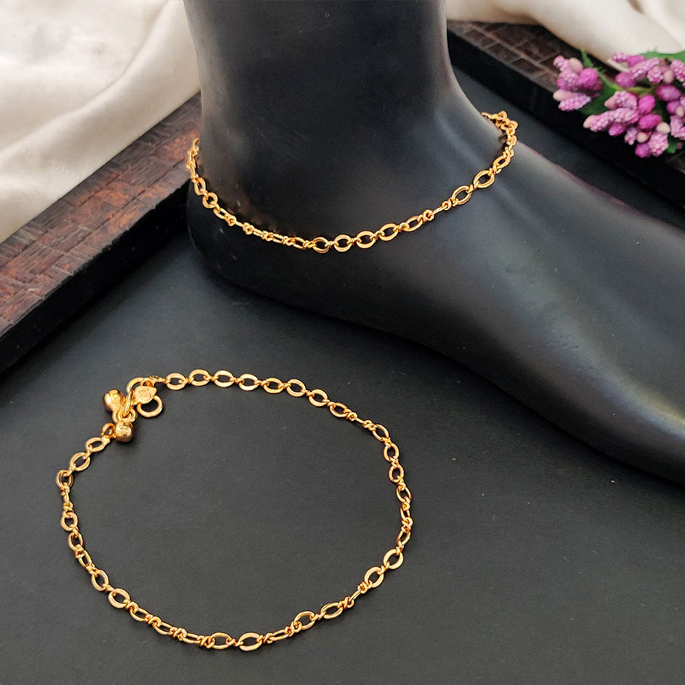 JS Fashion Beautiful Antique High Gold Polish Fancy Payal for Women & Girls