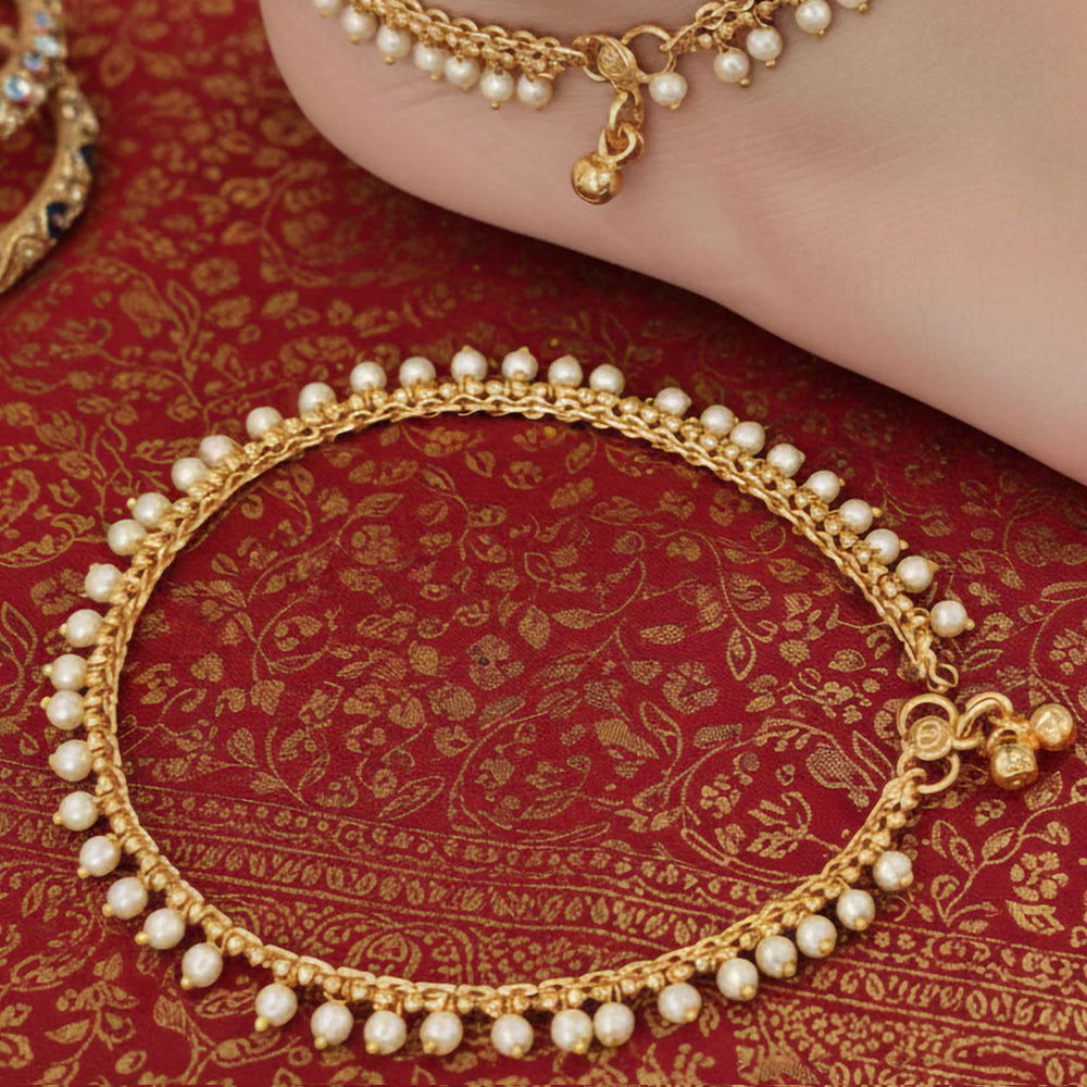 JS Fashion Beautiful High Gold Polish Fancy Designer Payal for Women & Girls