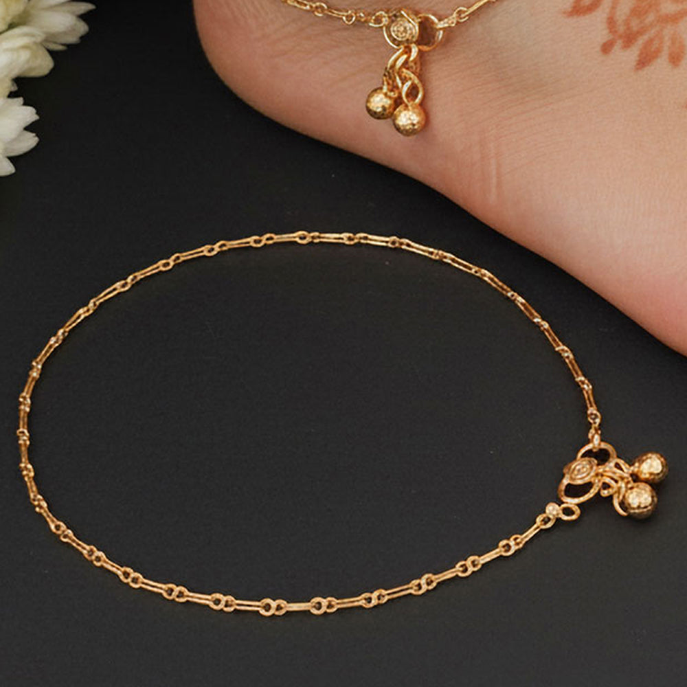 JS Fashion Designer High Gold Polish Fancy Style Payal for Women & Girls