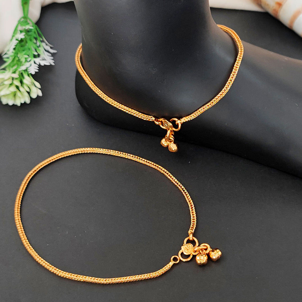 JS Fashion Elegant High Gold Traditional Payal for Women & Girls