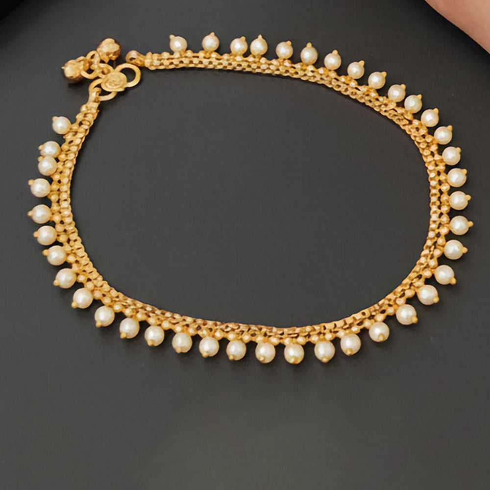 JS Fashion Antique Design High Gold Polish Party Wear Payal for Women & Girls