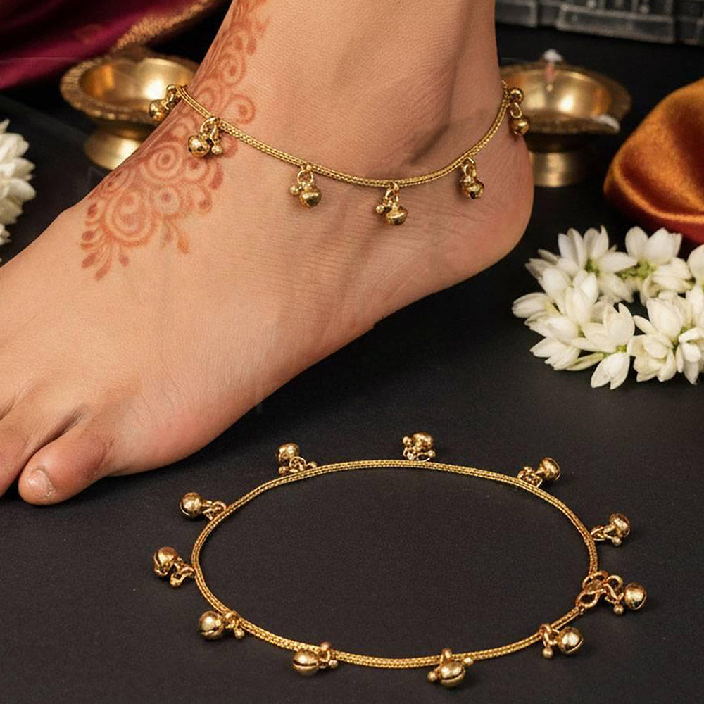 JS Fashion Traditional Ghungroo Designer Payal Set for Women & Girls