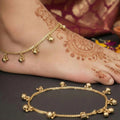 JS Fashion Beautiful Designer Mehendi Polish Party Wear Anklet for Women & Girls