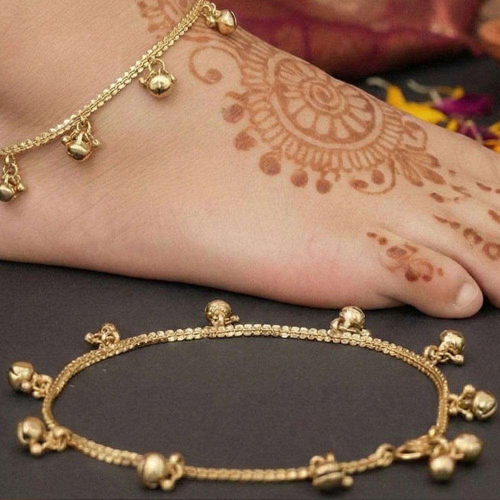 JS Fashion Beautiful Designer Mehendi Polish Party Wear Anklet for Women & Girls