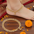 JS Fashion Premium Pearl Beaded Fancy Payal Anklet for Women & Girls