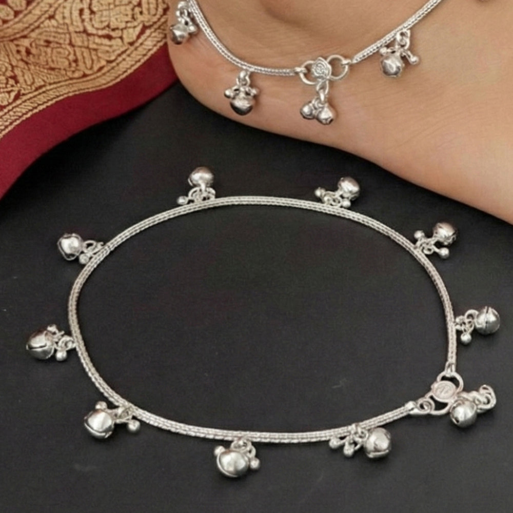JS Fashion Ethnic Oxidized Chain Payal with Danglers for Women & Girls