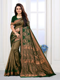 Vedant Vastram Litchi Silk Designer Banarasi Saree - Green