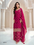 Vastranavya Exquisite Pink Heavy Chinon with Embroidered & Sequins Work Salwar Suits