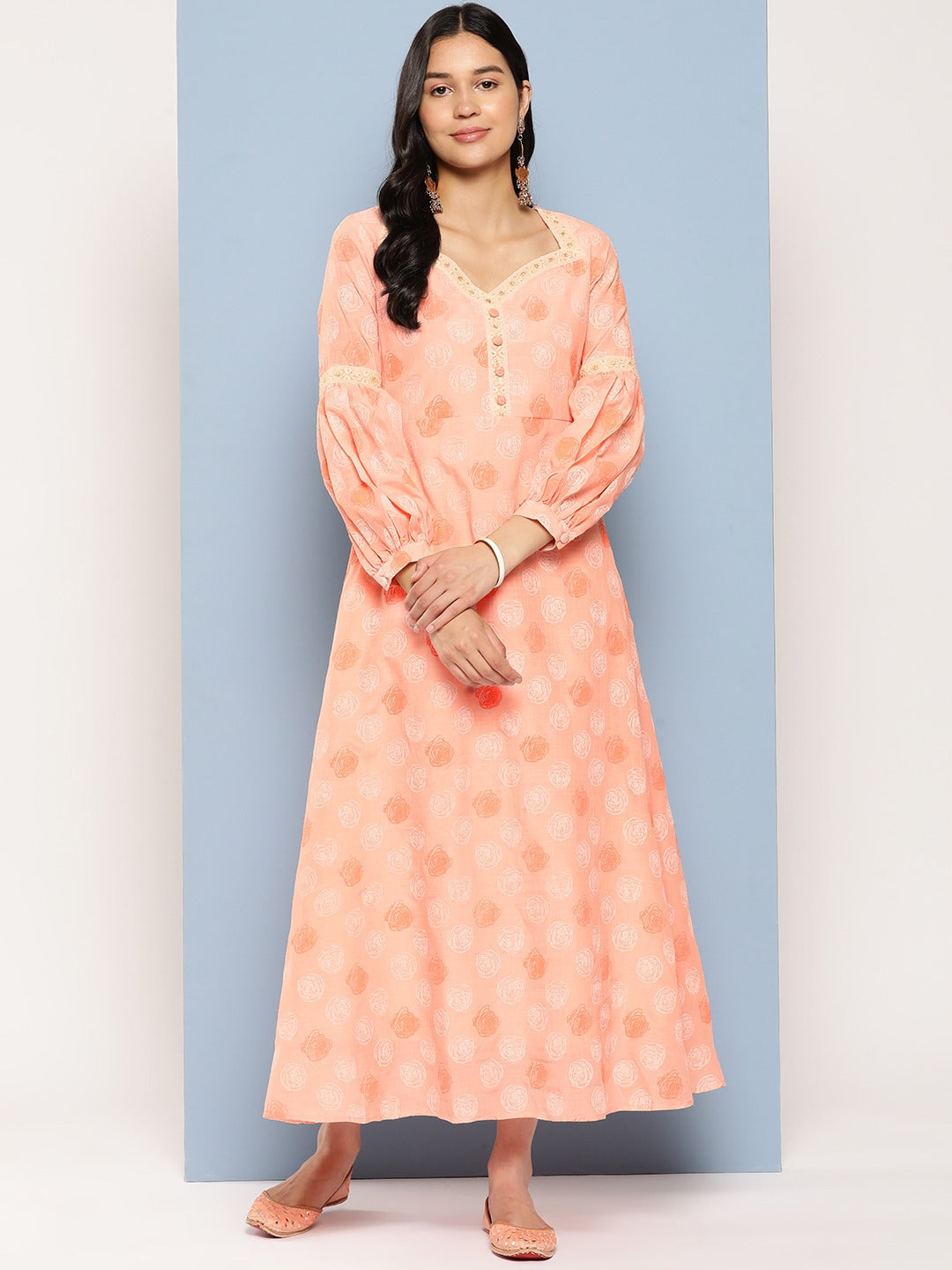 Yufta Peach Maxi Dress