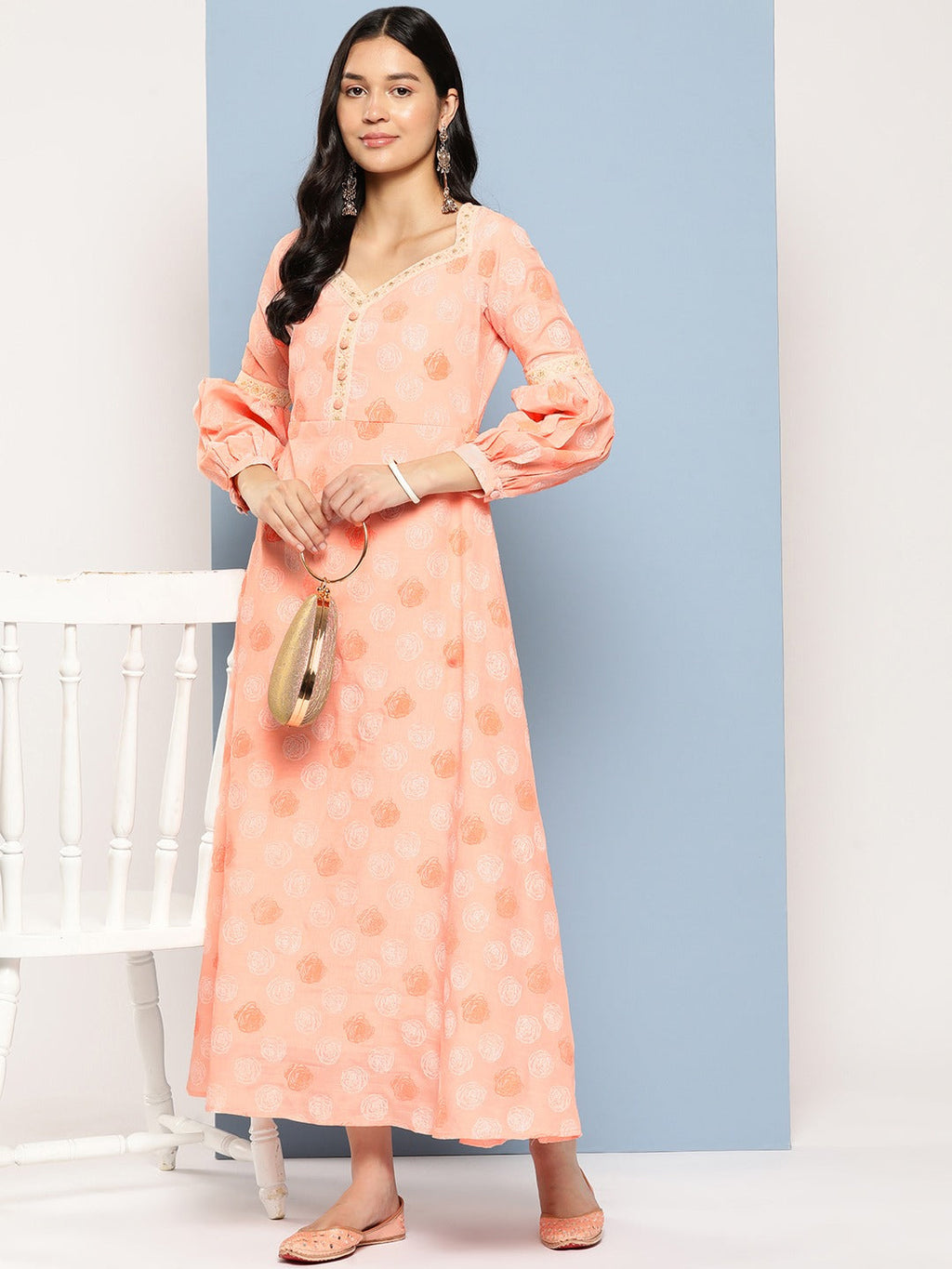 Yufta Peach Maxi Dress