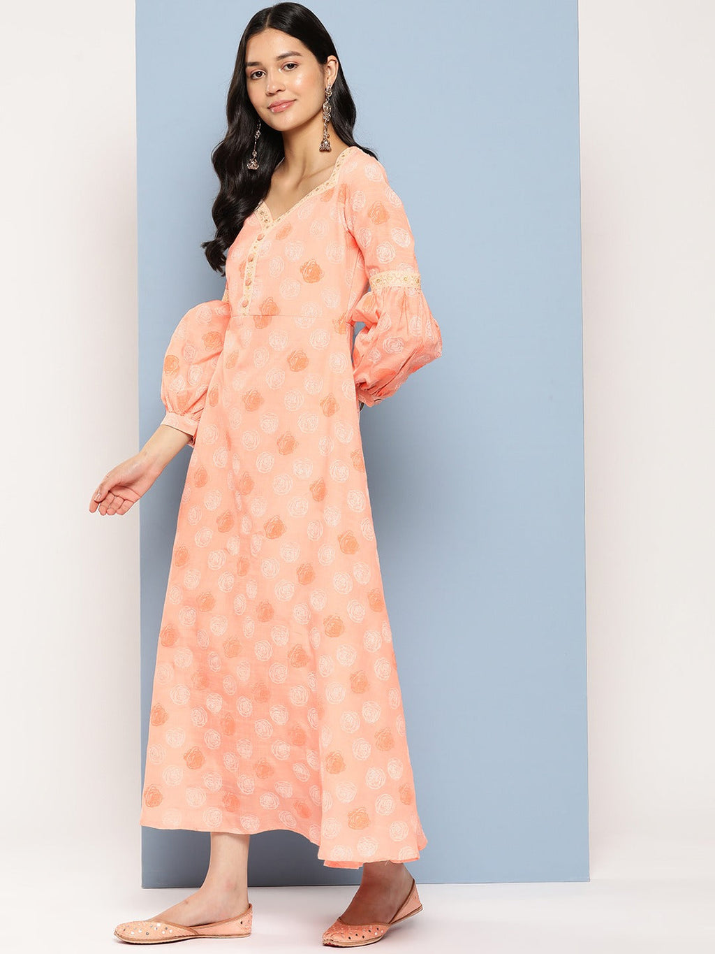 Yufta Peach Maxi Dress