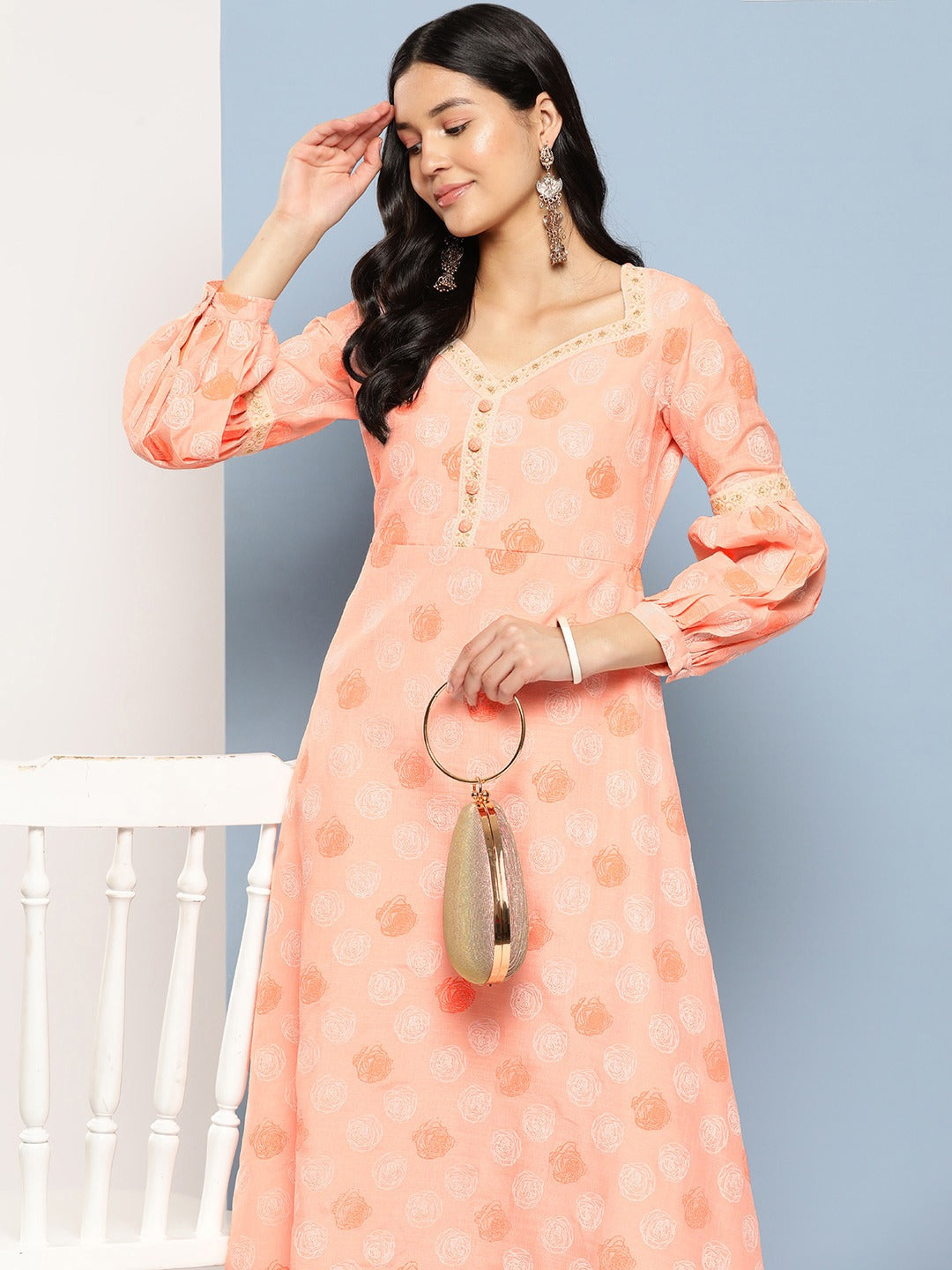 Yufta Peach Maxi Dress