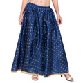 Indian Clothing Asmaani Navy Blue Color Golden Zari Work Maxi Skirt