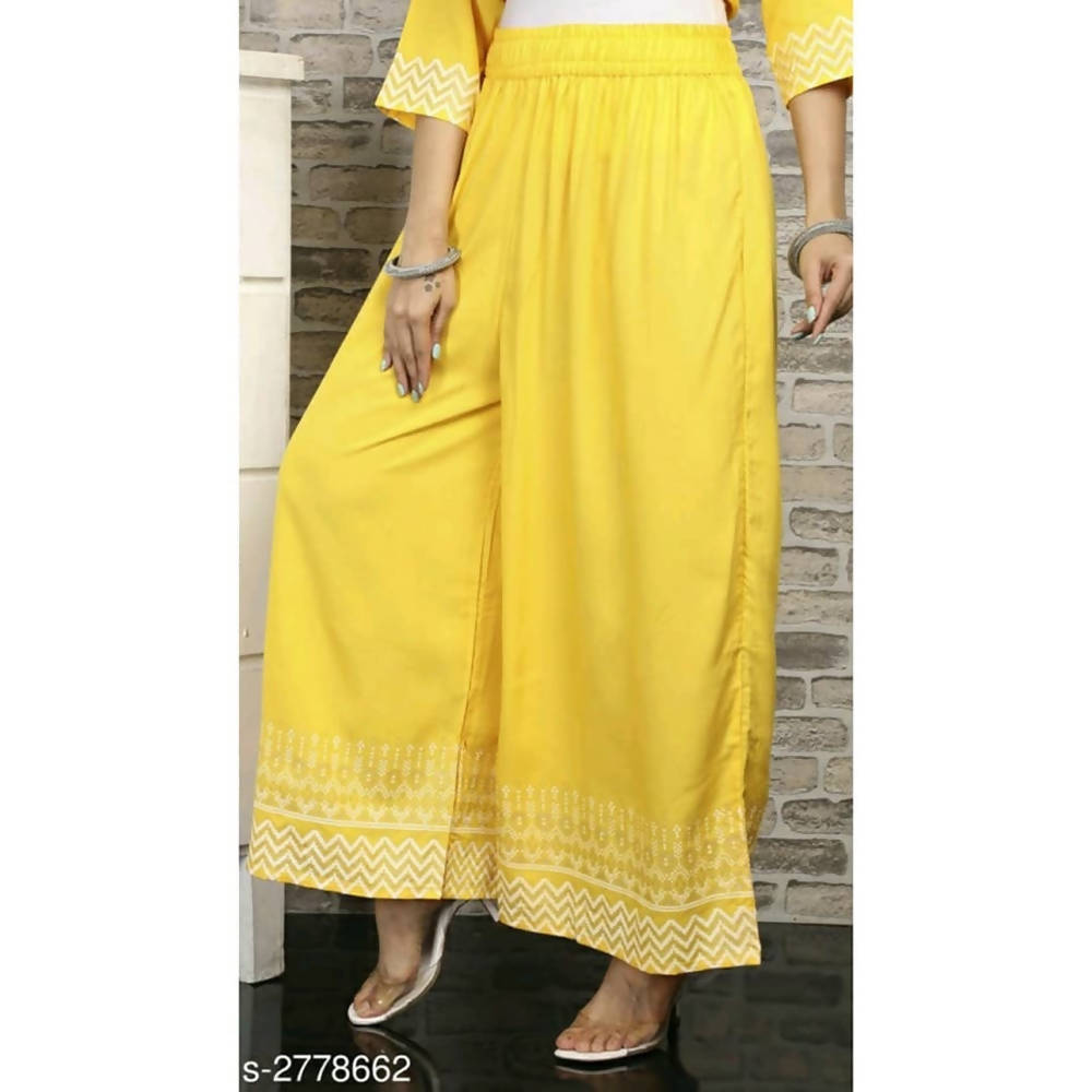 Vamika Yellow Embroidery Rayon Party And Casual Wear Kurta Set