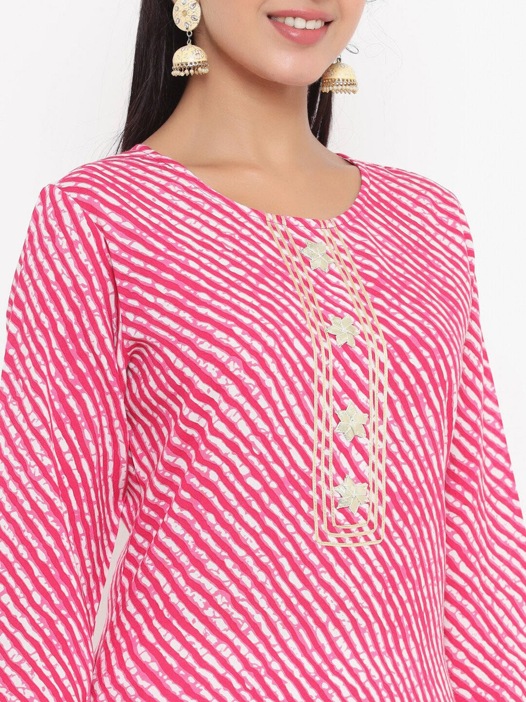 Yufta Pink Printed Kurta