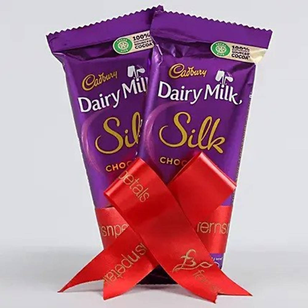 Meenakari Rakhi Set & Dairy Milk Silk