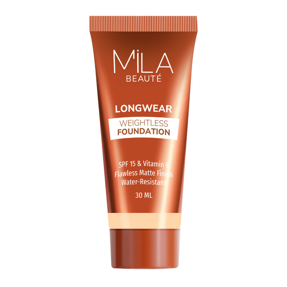 Mila Beaute Longwear Weightless Matte Finish Foundation with SPF 15 - Pure Natural