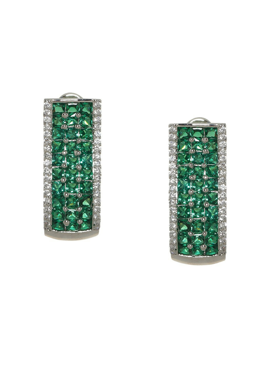 Green Hoops Earrings- Ruby Raang
