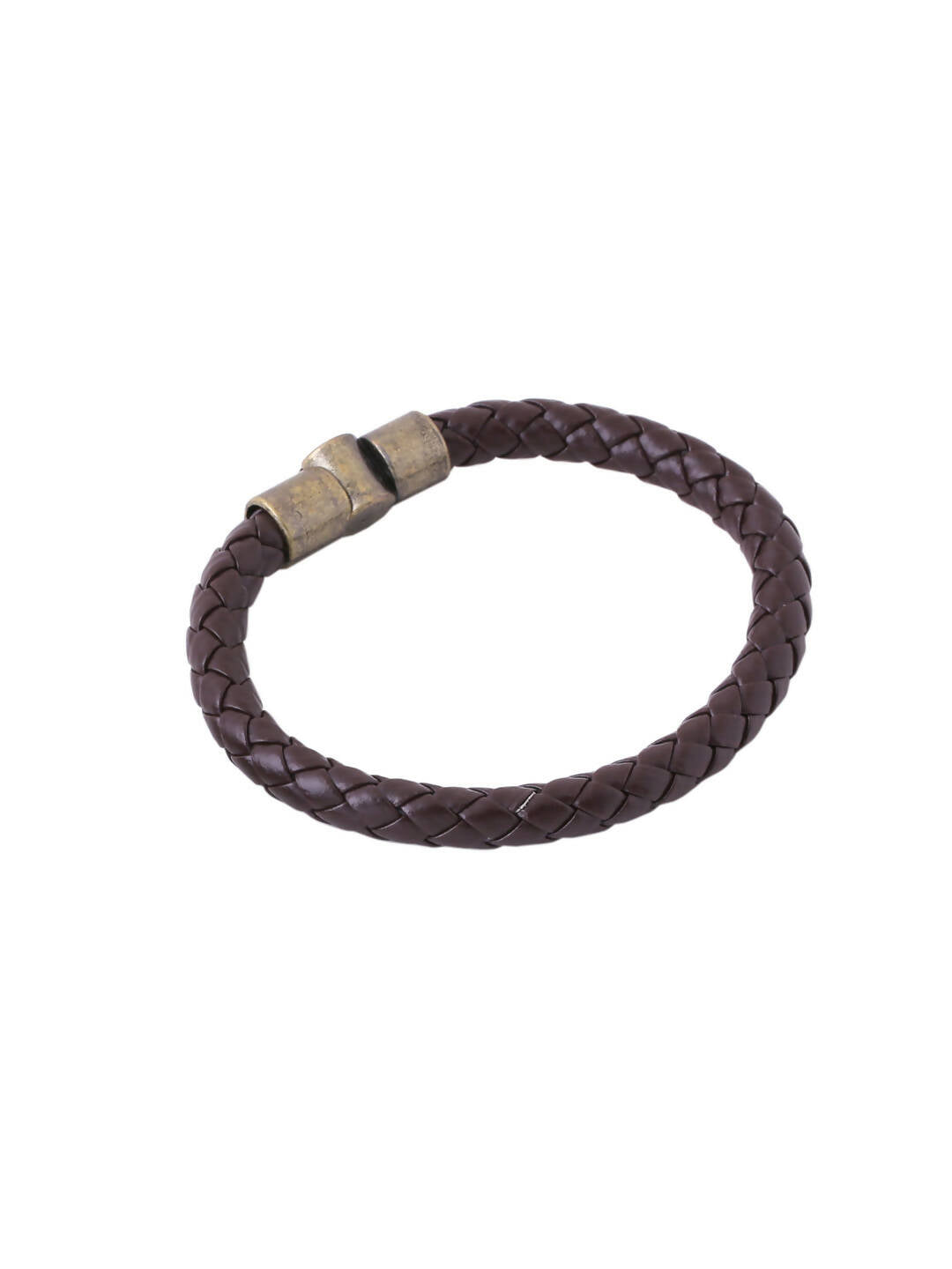 NVR Men's Brown Leather Bracelet