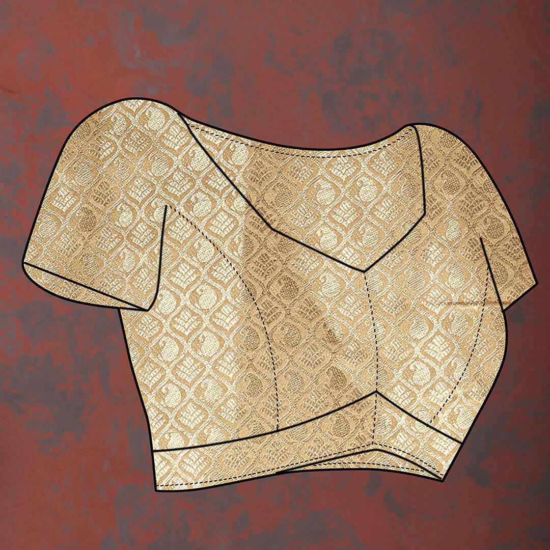 Lorenvalley Fashion Cream Cotton Woven Design with Zari Weaving Design Saree