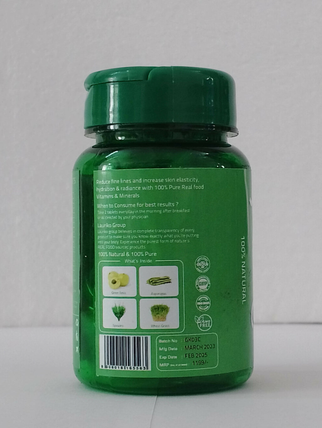 Laurik Plant Based Collagen Type 1 & 3 Tablets For Men And Women | Collagen Tablets For Skin Radiance And Elasticity