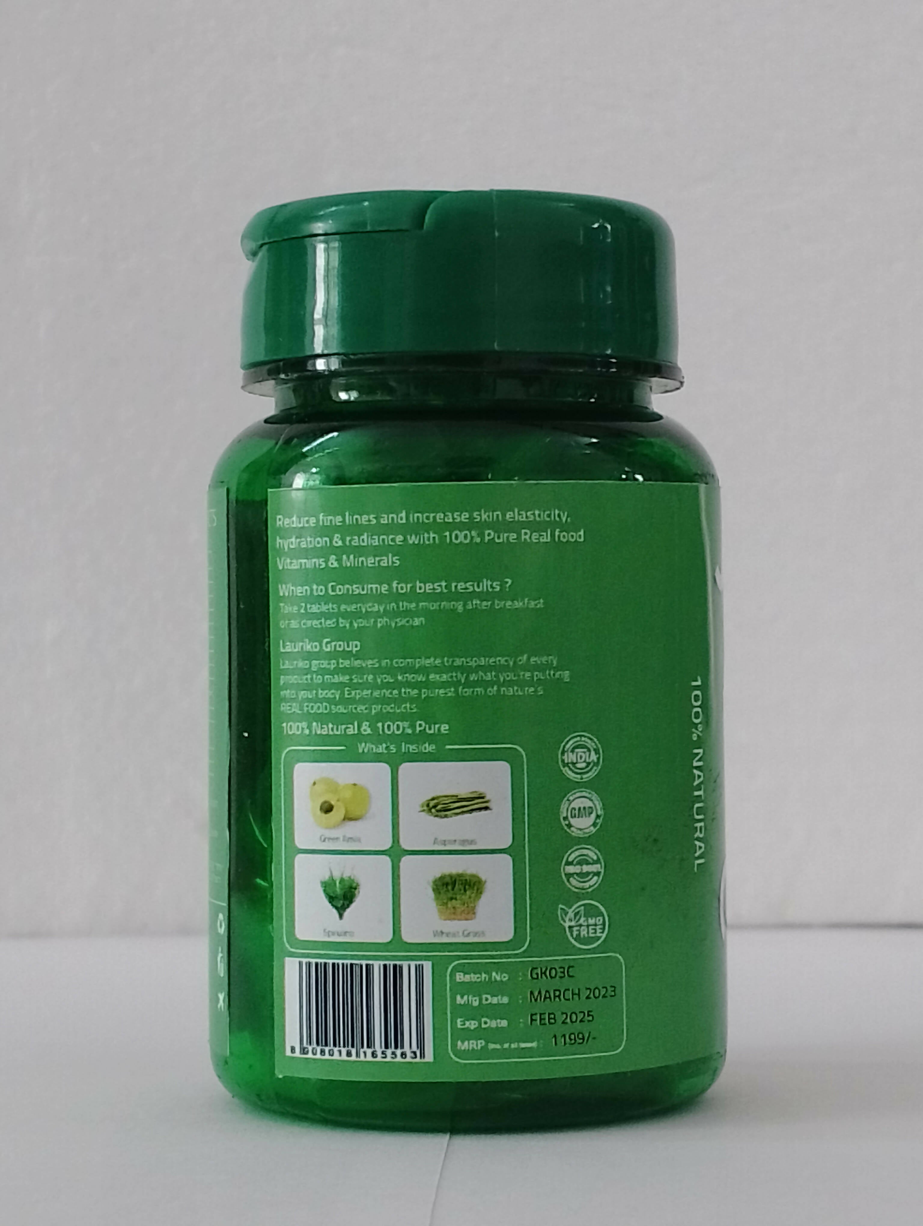 Laurik Plant Based Collagen Type 1 & 3 Tablets For Men And Women | Collagen Tablets For Skin Radiance And Elasticity