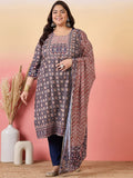 Sztori Women Floral Yoke Design Regular Gotta Patti Kurta with Trousers & With Dupatta
