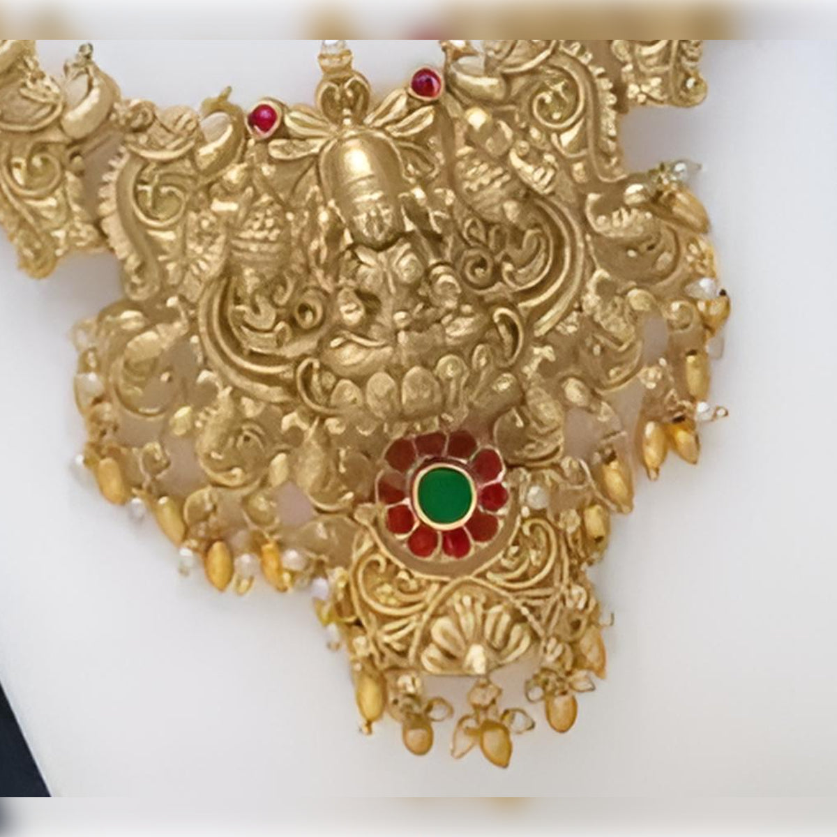 Jewel City Captivating Gold-Plated Peacock Necklace and Earrings Set
