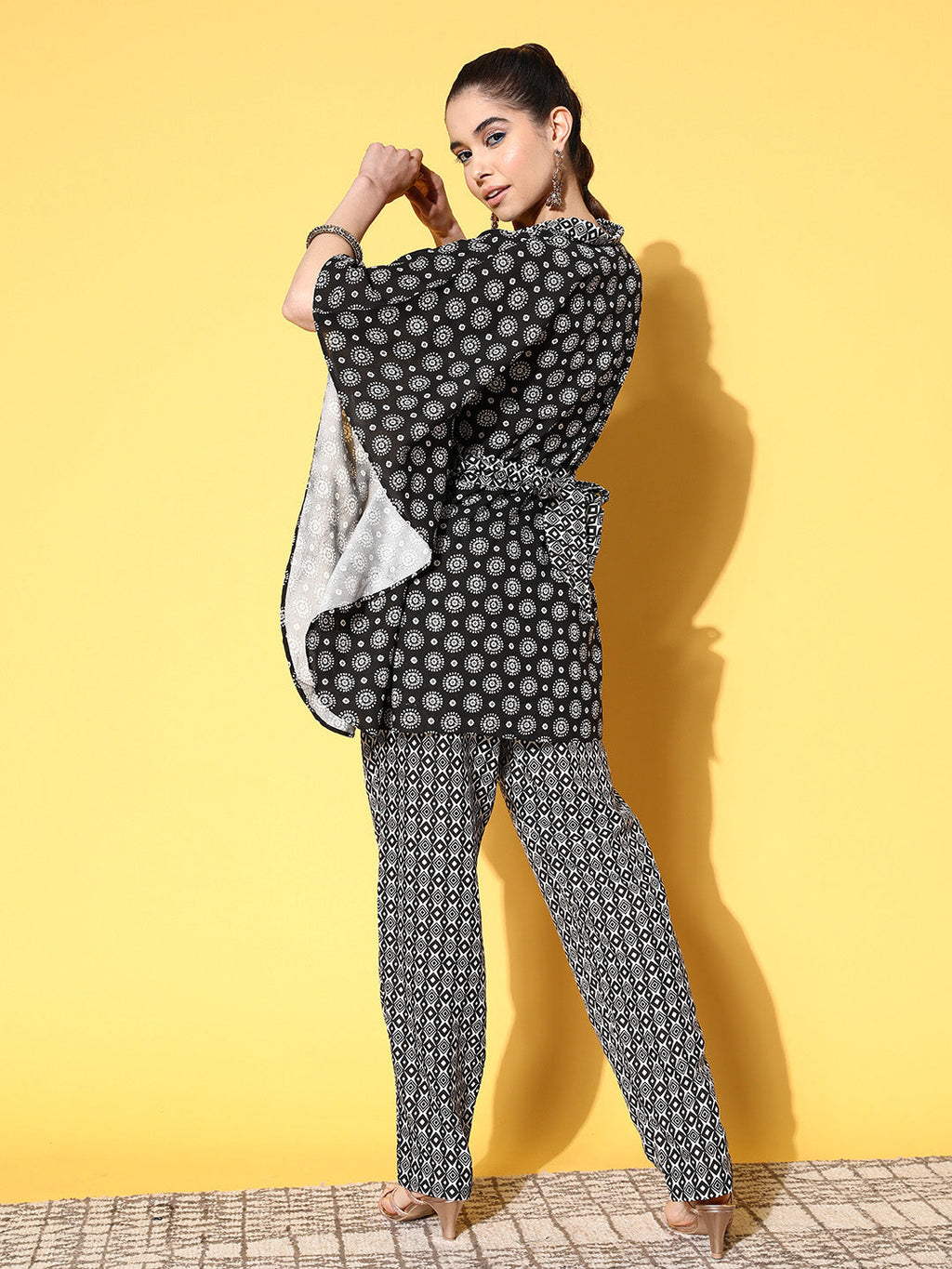 Yufta Printed Cotton Top with Trousers