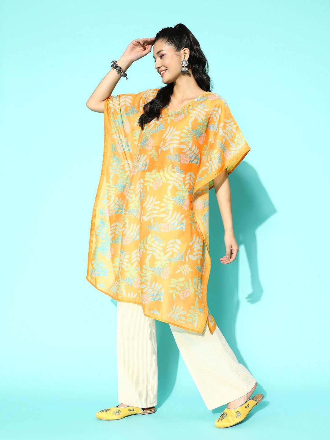 Yufta Printed Kaftan Kurta