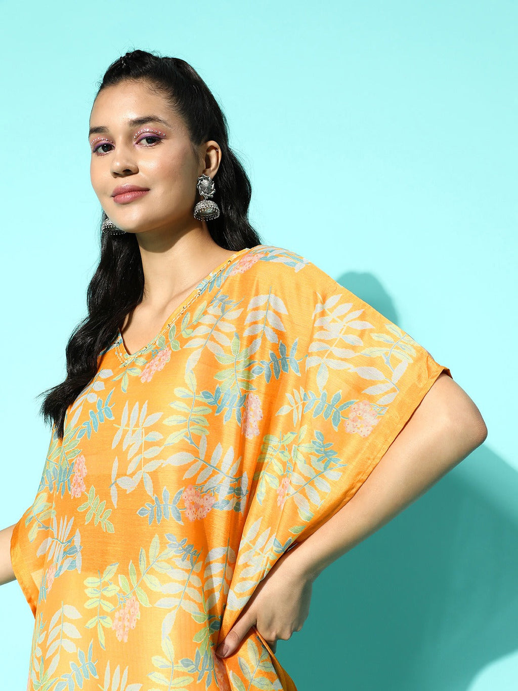 Yufta Printed Kaftan Kurta