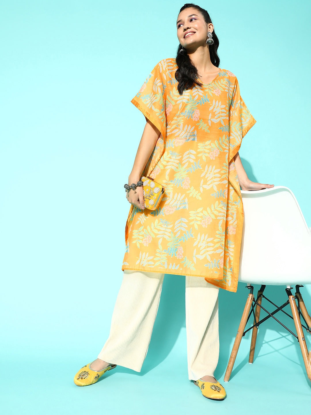 Yufta Printed Kaftan Kurta