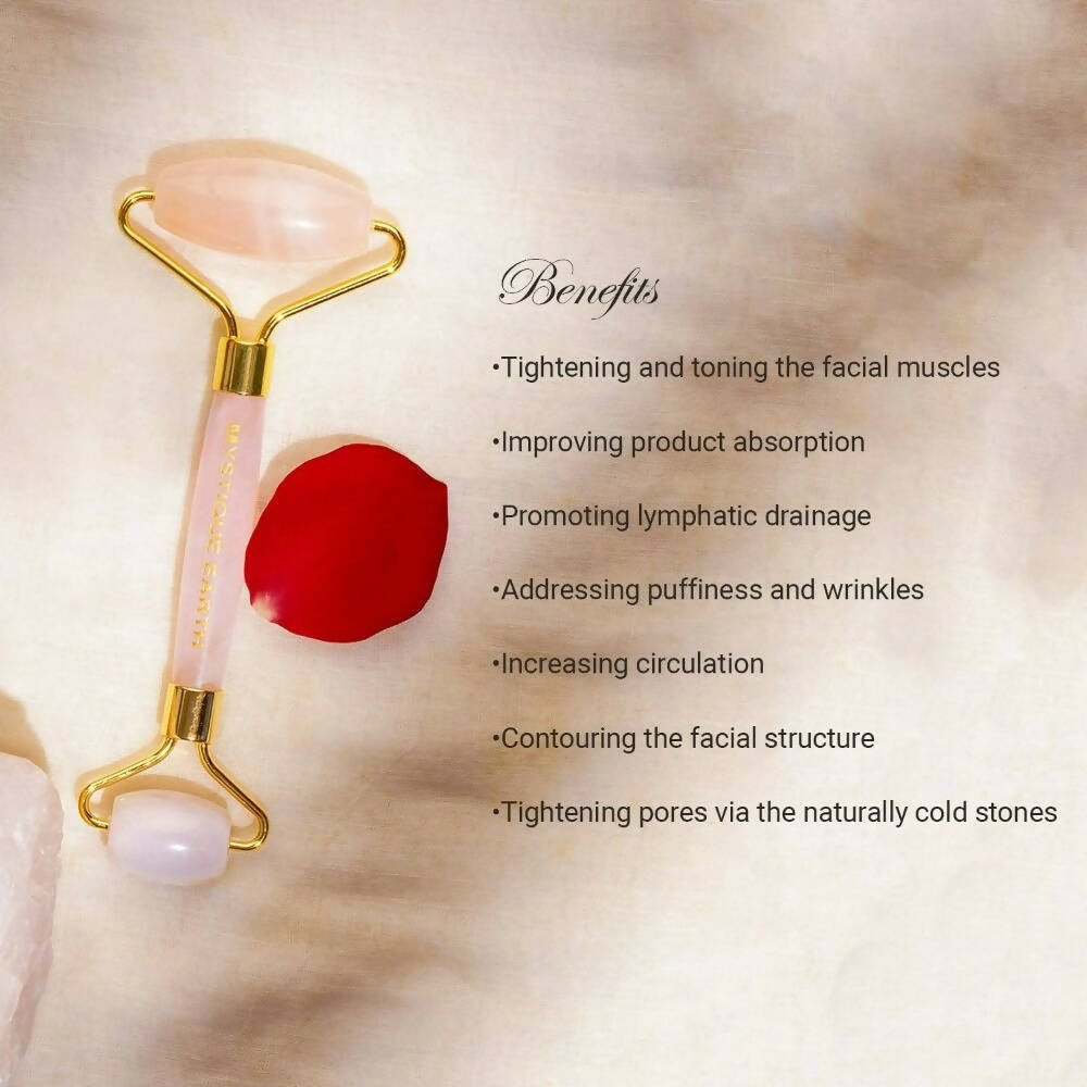 Mystique Earth Rose Quartz Roller