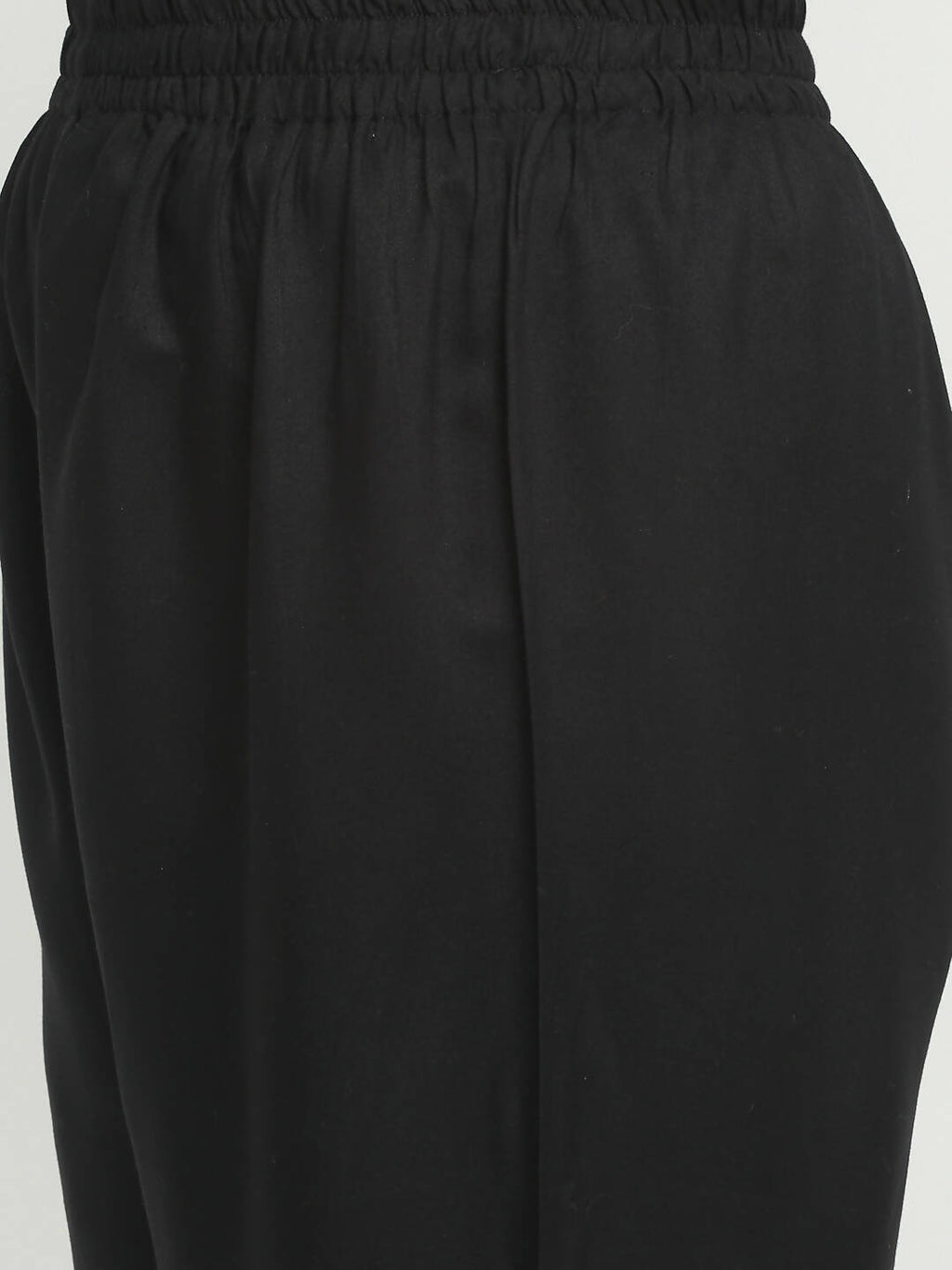 Rudra Bazaar Black Angrakha Style Flared Kurta with Pyjamas & Dupatta
