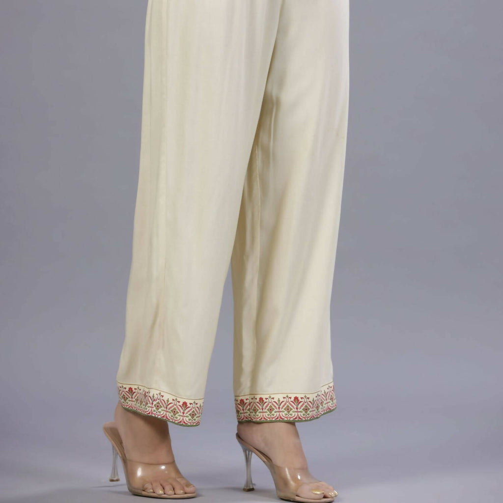 Juniper Women Yellow Rayon Printed Kurta, Pants and Dupatta Set