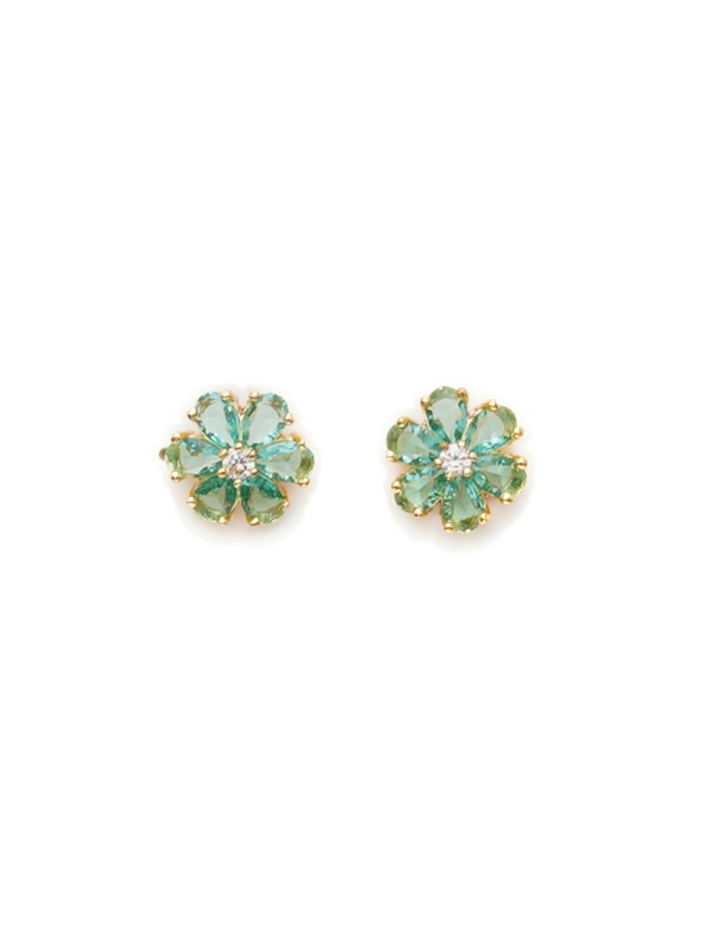 stone stud (mint green ) - Ruby Raang