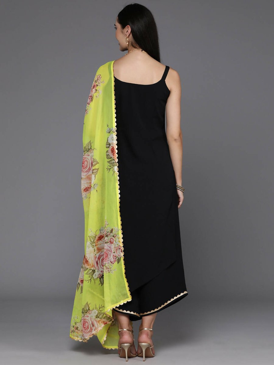Ahalyaa Women's Traditional wear Kurta Set - Black