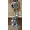 MS Fashion India Triple Hanging Jhumka Mirror Earrings
