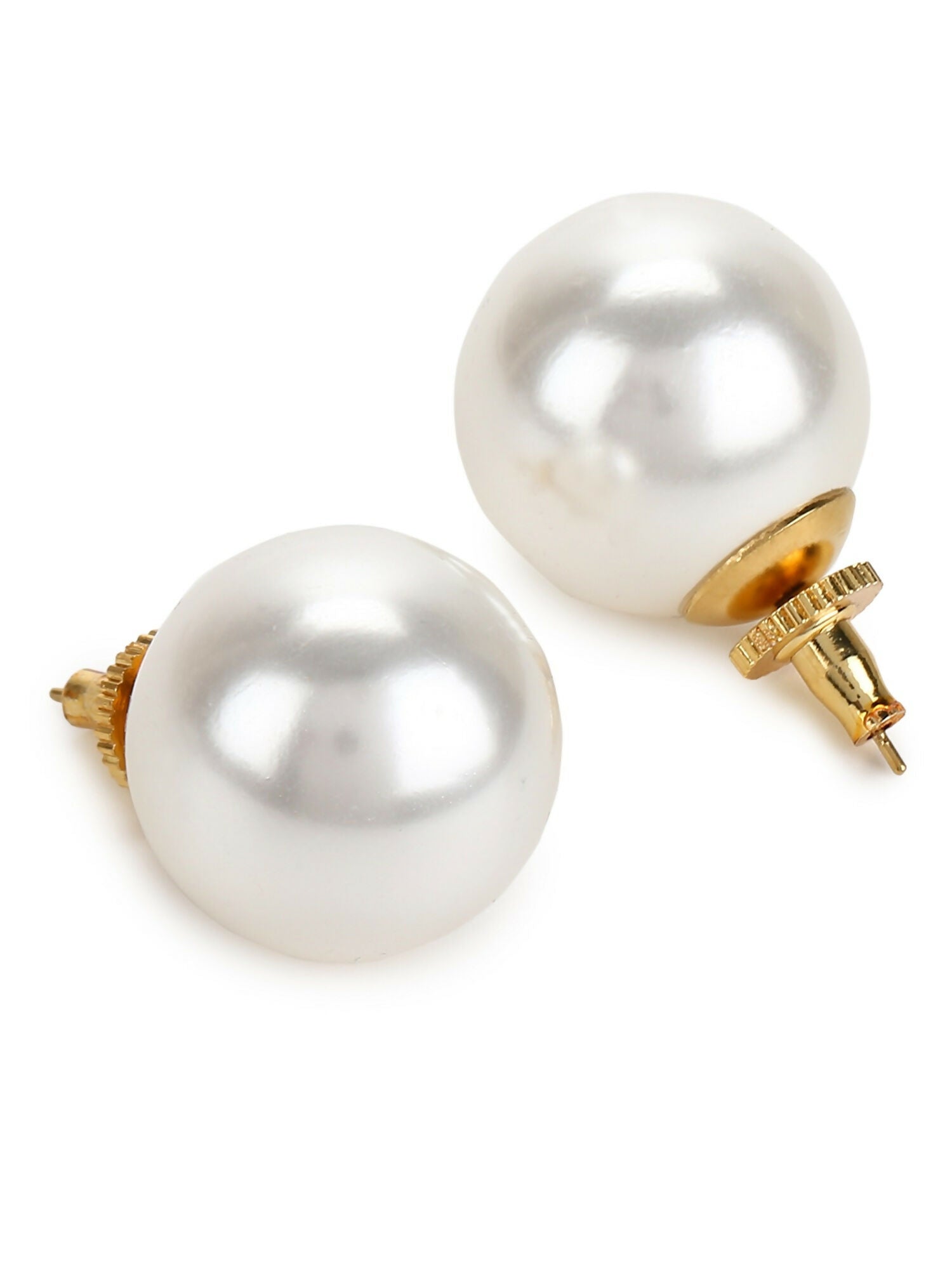 Oversized pearl Studs (22 mm)- Ruby Raang