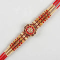 Fancy Meenakari Rakhi and Cashew Jar