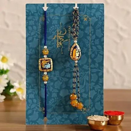 Bhaiya Bhabhi Luxury Rakhi Set & Assorted Delights Combo Pack