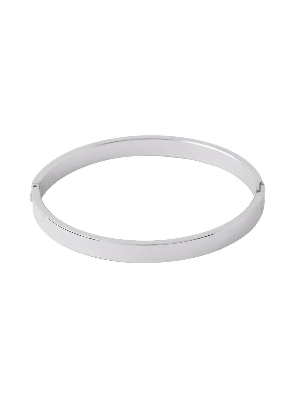 NVR Men's Silver Metal Interlock Kada Bracelet