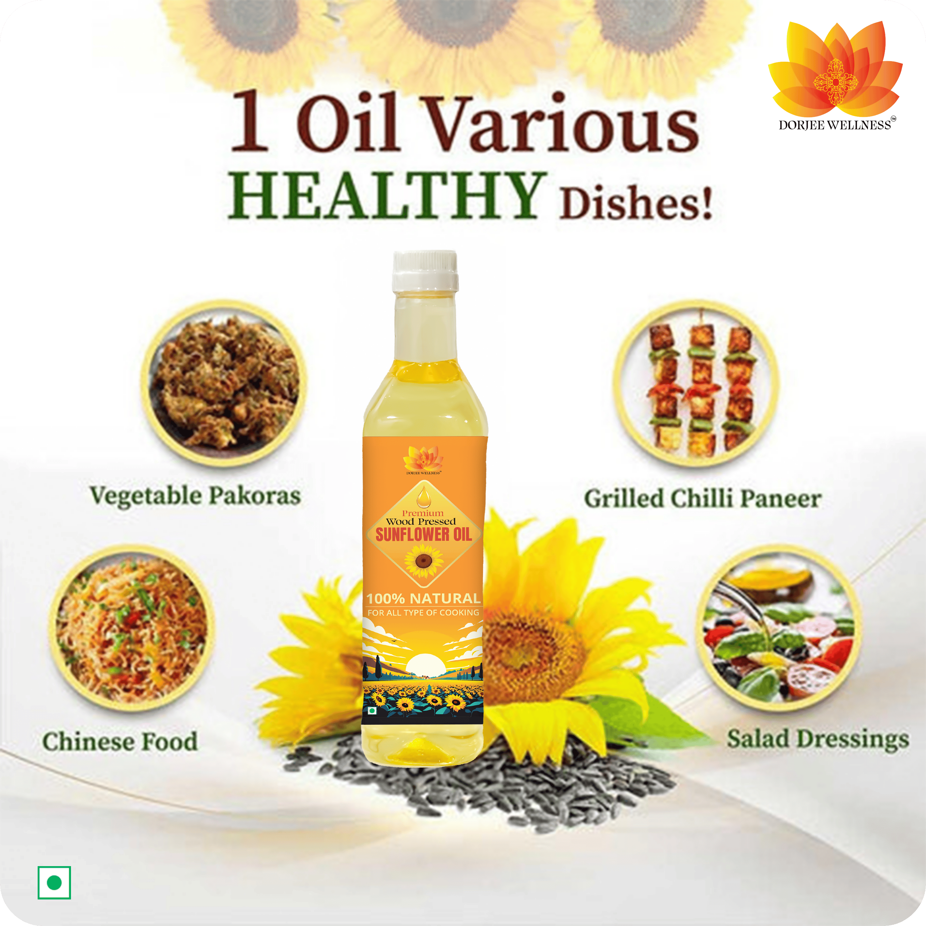 Dorjee Wellness Wood Pressed Sunflower Oil