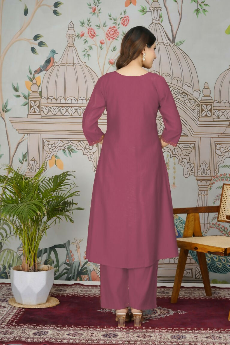 Ethnic Festive Wear Viscose Roman Silk Beet Stitched Pant Pair - Rashmika